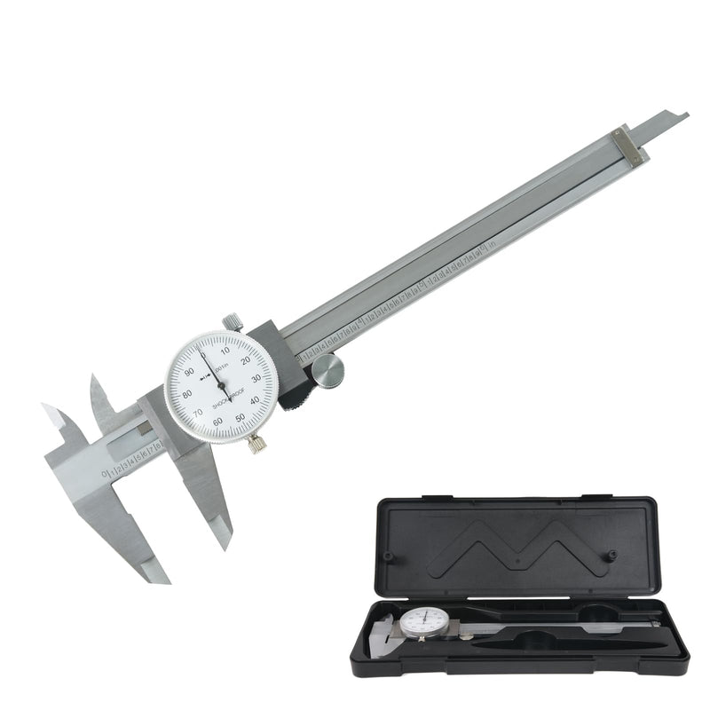 [Australia - AusPower] - Dial Caliper Shockproof Dial Caliper Precision Caliper with Watch 0-6" Range, 0.001 Resolution 6 Inch with 0.001" Precision Calipers 4-Way Measurement with Plastic Case 
