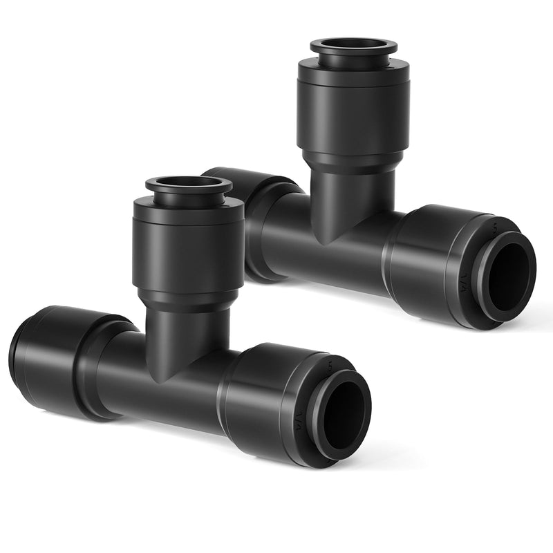 [Australia - AusPower] - Universal drip Irrigation Fitting for 1/4 Inch Irrigation Tubing (1/4'' Brbed Tee Connectors-15P) 1/4'' Brbed Tee Connectors-15P 