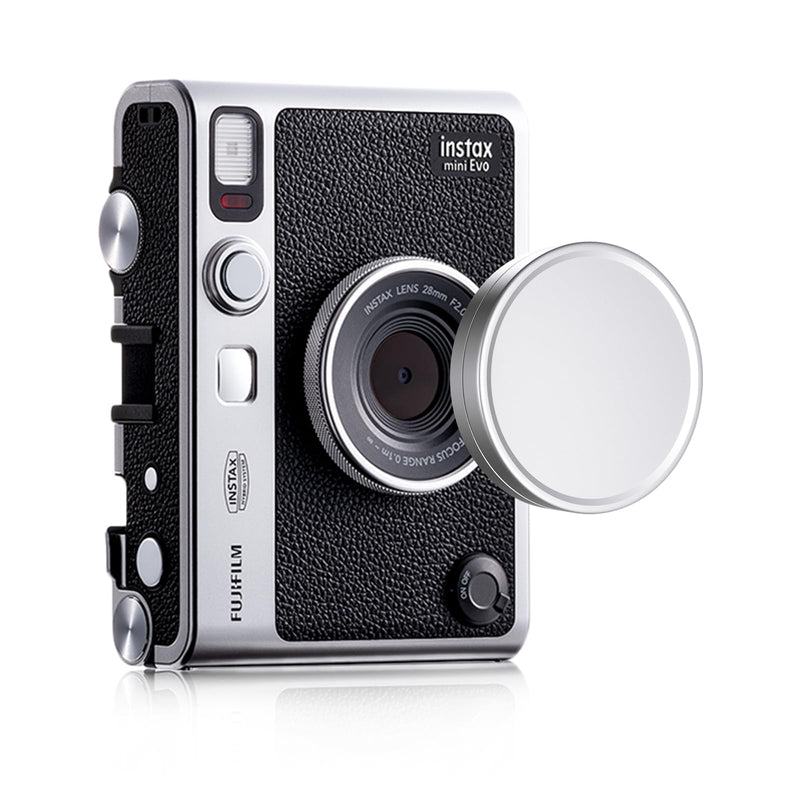 [Australia - AusPower] - Rieibi Lens Cap for Fujifilm Instax Mini Evo, Fuji Mini Accessories for Fuji Instax Mini Evo Lens Cover, Anti-Scratches Aluminum Mini Evo Lens Cap with Flocking Internal 