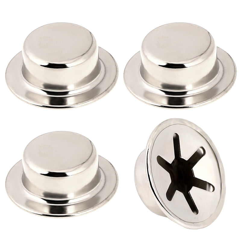[Australia - AusPower] - Push on Pushnut Cap Fits 5/8 Inch Axles, 4 Pack Spring Steel Permanent Washer Caps with Mechanical Zinc Plating for Hand Trucks, Rolling Bins and Lawn Push Wagons,Alternative for Cotter Pins 