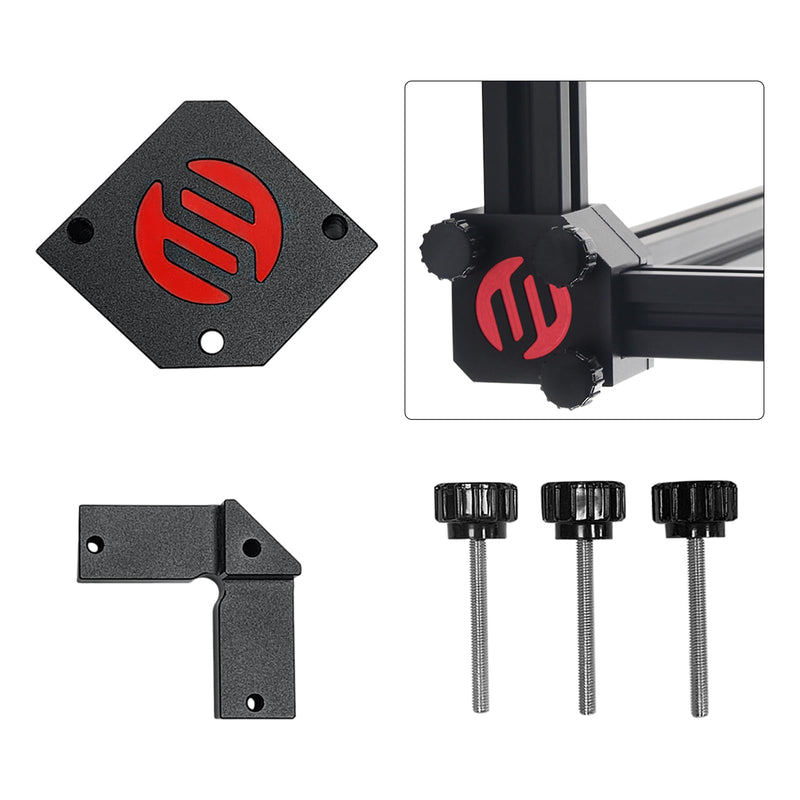 [Australia - AusPower] - FYSETC 3D Printer Part 2020 Aluminum Extrusion Right-Angle Tool: Voron2.4 6mm Extruded Aluminum V-Slot 20x20 Profile Installation Ruler - Anodized CNC All Metal Corner Bracket with M3x30mm Hand Knob 