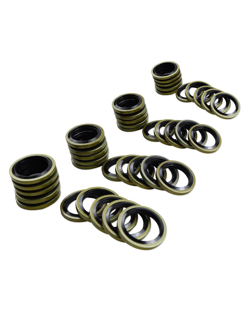 [Australia - AusPower] - Fuel Sealing Washers Seal Washer Fit for Banjo Bolt 8mm 10mm 12mm 14mm, Fit for Dodge Cummins Fuel System, Replace 3963983 3963988 3918188 4934278 40PCS 