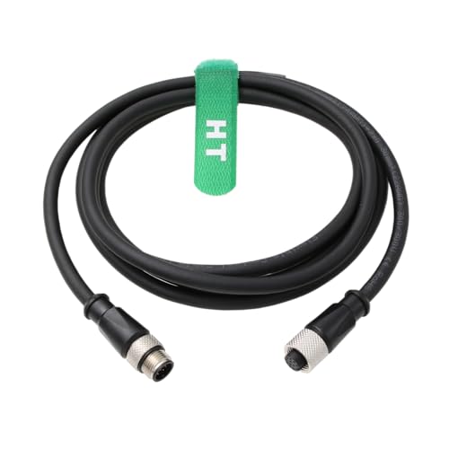 Power IO Cable M12 12 Pin Male Female for Omron Microscan MicroHAWK V430 F430 MV-4000 QX-1 Cognex Checker 200 Reader 500 Vision Sensor in Sight 7000 3M 3 m