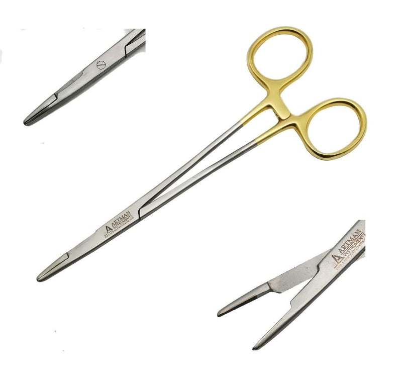 [Australia - AusPower] - ARTMAN INSTRUMENTS Olsen Hegar Needle Holder, Needle Driver with Scissors Cutting Edges, Scissor Clamp Forceps with Tungsten Carbide ARTMAN Brand (5 Inch) 5 Inch 