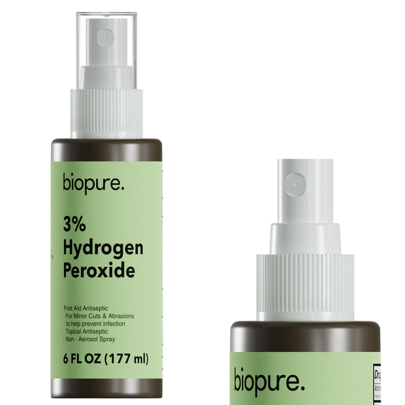 [Australia - AusPower] - 6 Fl Oz Hydrogen Peroxide Spray – Convenient Non-Aerosol Spray Bottle with 3% Hydrogen Peroxide| Hydrogen Peroxide 3% First Aid Topical Antiseptic for Minor Cuts and Abrasions (6 Fl Oz) 1 