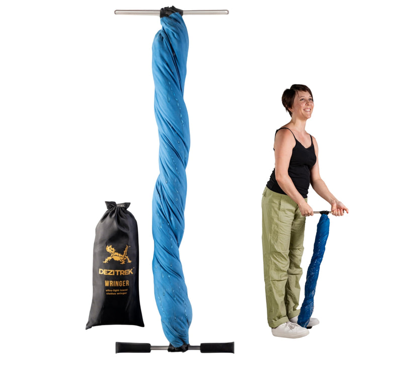 [Australia - AusPower] - Dezitrek Ultra Light Clothes Wringer - Manual Hand Crank Laundry Wringer for Off Grid Living, Camping, Hotel and Travel - Compact and Eco-Friendly Towel Wringer for Drying Clothes Anywhere 