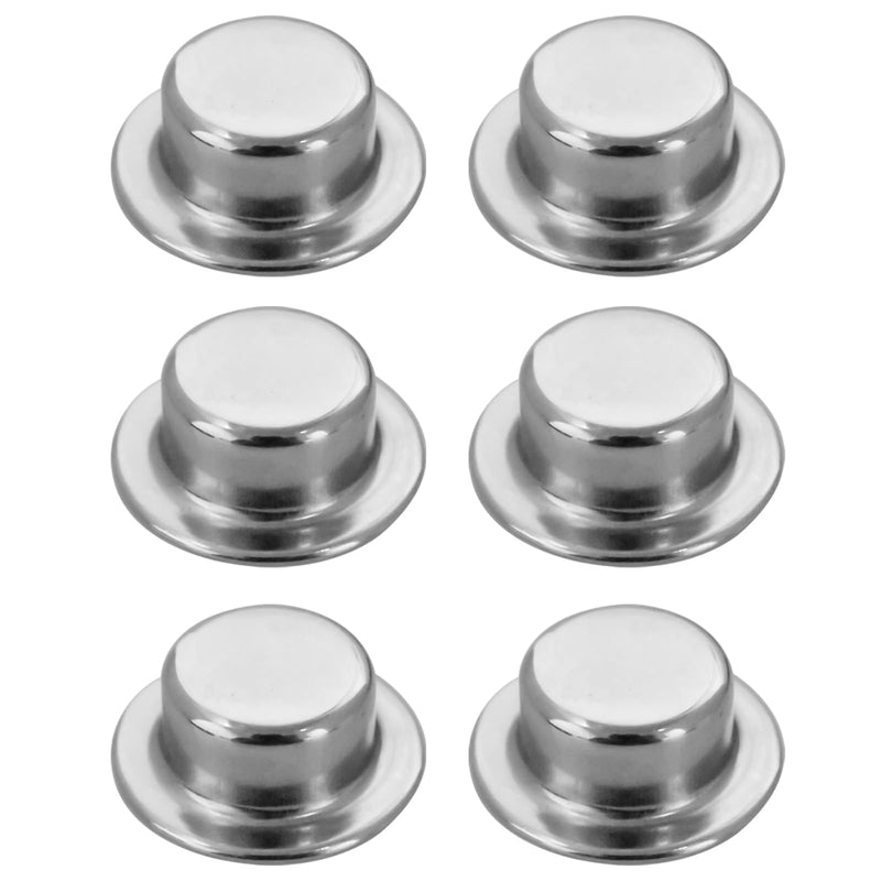 [Australia - AusPower] - Push on Pushnut Cap Fits 5/8 Inch Axles, Spring Steel Permanent Washer Caps Pushnut Fastener for Hand Trucks, Rolling Bins and Lawn Wagons, Alternative for Cotter Pins (6 Pack) 