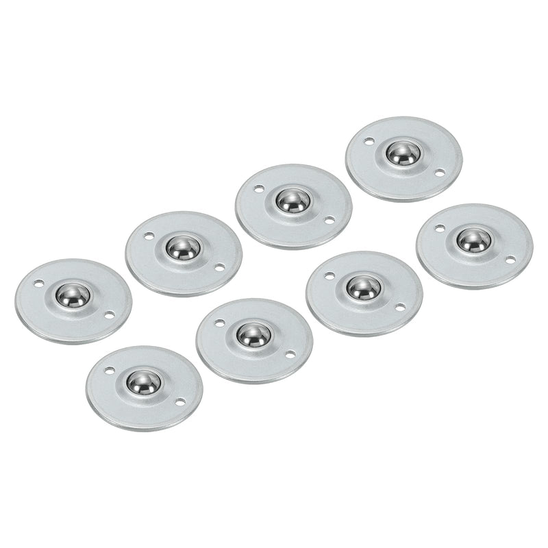 [Australia - AusPower] - PATIKIL Roller Ball Transfer Bearing 1/2", 8 Pack Load 17lbs Disc Flange Mounted Carbon Steel Rotation Caster Unit for Conveyor Roller Stand Transmission 1/2" 