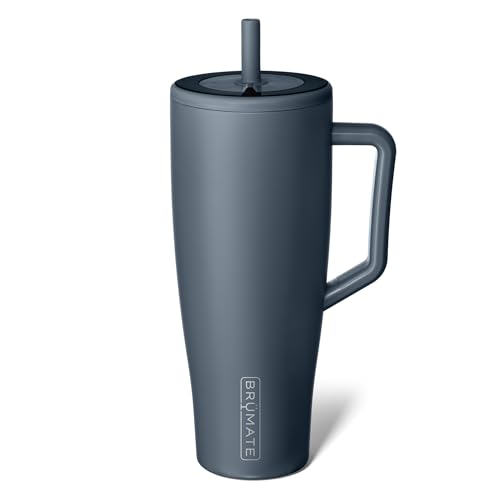 BrüMate Era 40 oz Tumbler with Handle & Straw | 100% Leakproof Insulated Water Bottle Tumbler with Lid & Flexible SoftSip Straw | Made of Stainless Steel | Cup Holder Friendly | 40oz (Nightfall Blue) Nightfall Blue