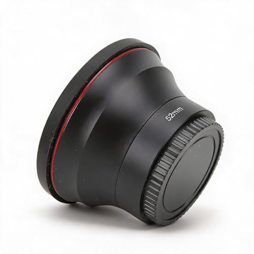 52mm Professional HD Wide Angle Lens, Detachable Macro Lens for Portrait and Landscape Photography, Fits All Lenses with 52mm Thread