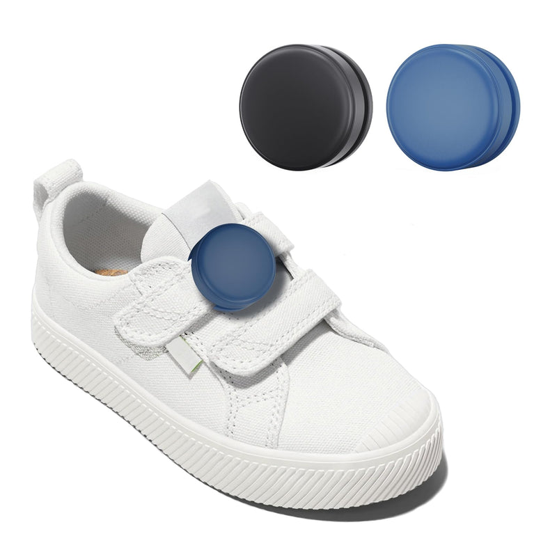 [Australia - AusPower] - 2 Pack AirTag Holder for Kids Shoelaces, Hidden Silicone Air Tag Case Holder for Children Shoes Shoestring (Black, Dark Blue) black+dark blue 