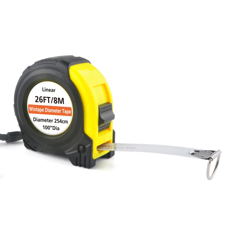 [Australia - AusPower] - WIN TAPE Steel Diameter Tape Measure - Imperial and Metric Pi Diameter Circumference Tape Measure 315in 805cm Use for Measuring Cylindrical Objects 