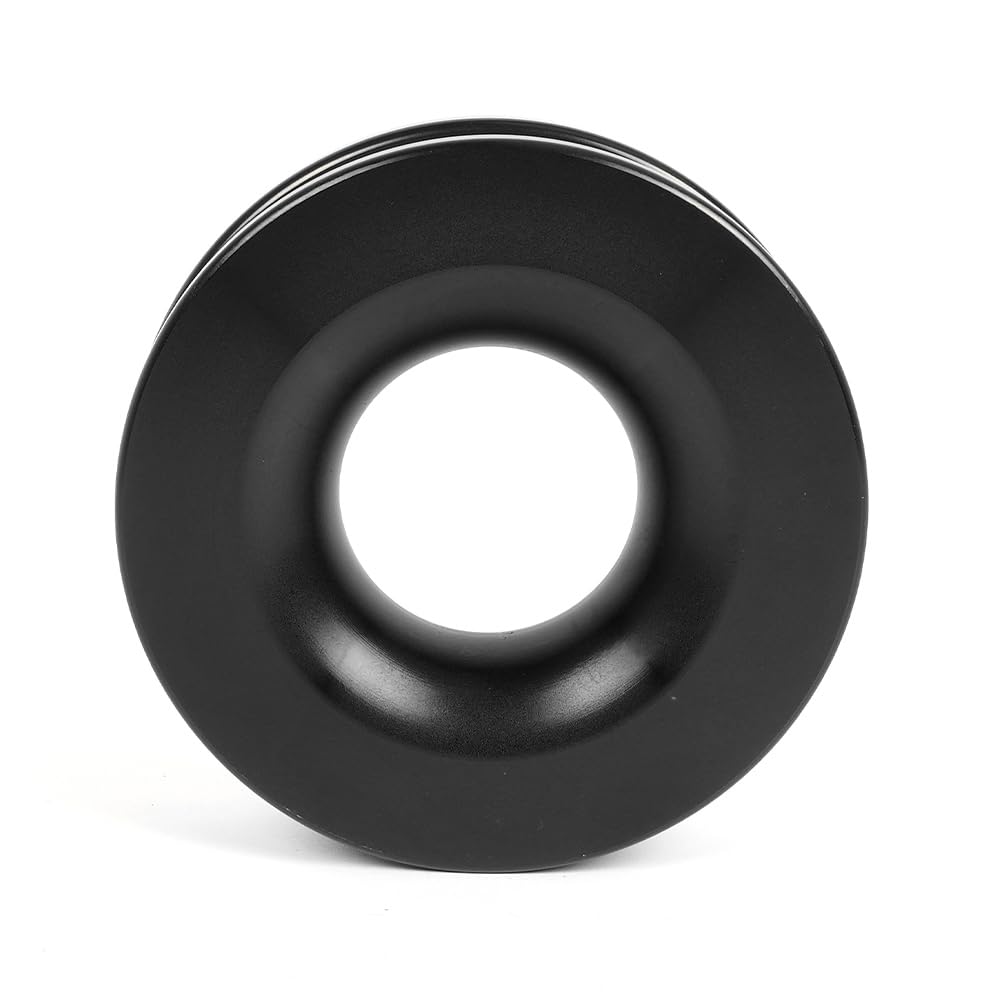 [Australia - AusPower] - BARTOO Winch Snatch Recovery Ring Aluminum 41000lb Snatch Block Ring Snatch-Ring Snatch Pulley for Soft Shackle ATV UTVï¼ˆBlackï¼‰ Black 
