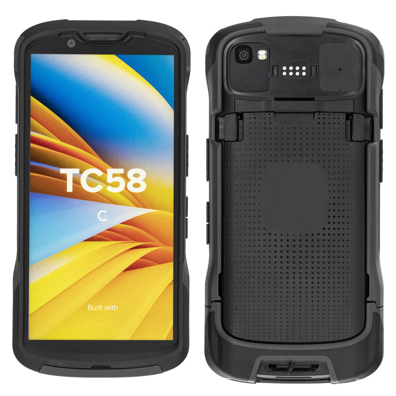 TC53 Protective Cover Bumper Case for Zebra Symbol TC53 TC58 Handheld Barcode Scanner Mobile Terminal, Rugged OEM Case Black