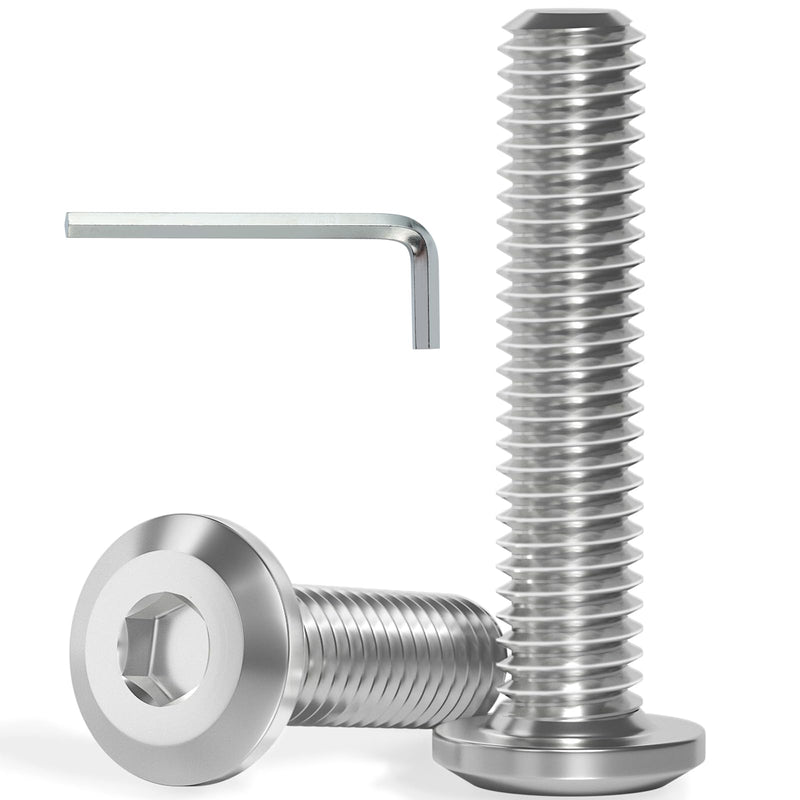 [Australia - AusPower] - M8-1.25 x 30 mm 30Pcs Flat Head Hex Socket Cap Screws Bolts,304 Stainless Steel 18-8,Full Thread,Hex Spanner Included (VG30125) M8 x 30-30pcs Silver 