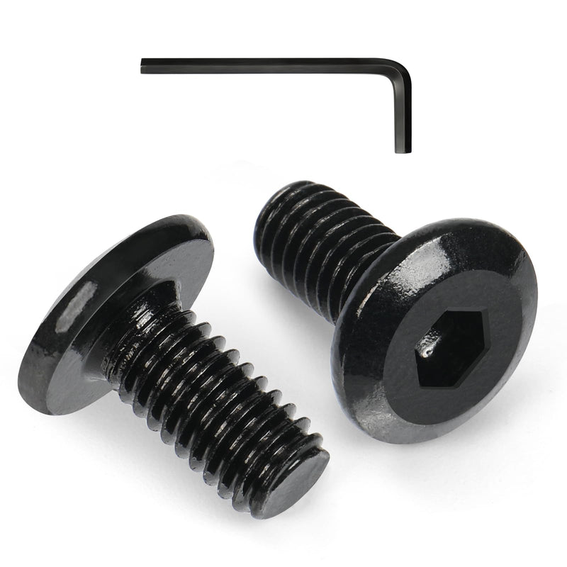 [Australia - AusPower] - M8-1.25 x 15 mm 40pcs Flat Head Hex Socket Cap Screws Metric M8 Bolts, 304 Stainless Steel 18-8, Black Zinc Plated, Full Thread, with Hex Spanner M8 x 15mm(40pcs) 