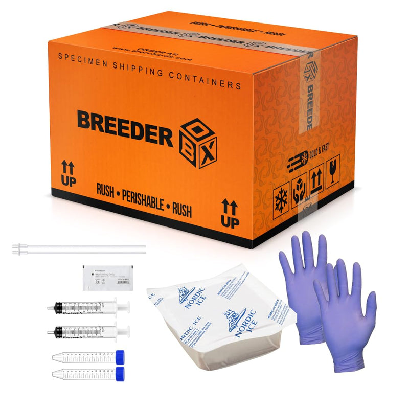 [Australia - AusPower] - Breeder's Box Dog Semen Shipping for Breeders, Disposable Semen Transport, Canine Semen Shipping Box, Cools up to 48 Hours, Disposable Semen Transport 