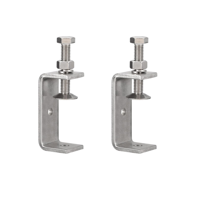 [Australia - AusPower] - 2 Pack 304 Stainless Steel C Clamps with 65mm/2.56" Stable Wide Jaw Opening Tiger Clamp for Woodworking Welding Construction Household Mount 65mm/2.56" 