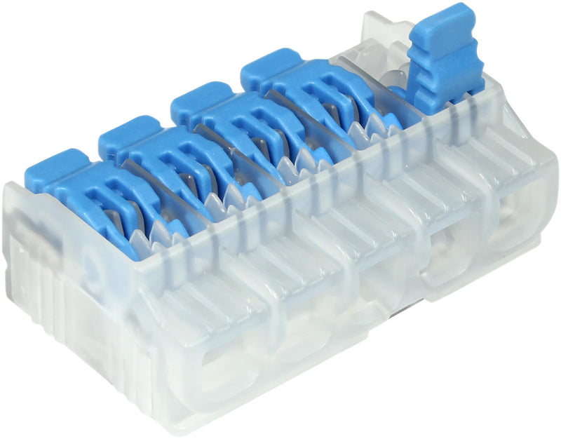 [Australia - AusPower] - Ideal Electrical 30-01L25 in-Sure Lever Wire Connector 5-Port, 10/Bag 