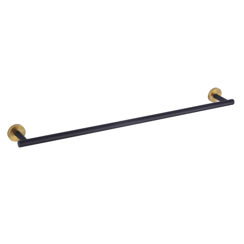 GERZWY Black & Gold Towel Bar, 30 Inch Stainless Steel Bathroom Wall Mounted Towel Rail, Hand Towel Holder AG1101C75-BD 30 Inch (Pack of 1)