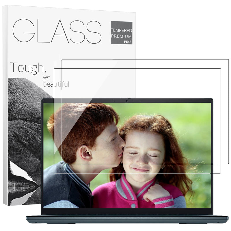 [Australia - AusPower] - 2Pack 15.6" Universal Laptop Screen Protector Tempered Glass Compatible with HP/Dell/Acer/ASUS/Samsung/Lenovo/MSI/Toshiba/LG/Razer Blade 16:9 Aspect Ratio Screen, Bubble Free,Anti Scratch Ultra-Clear Tempered Glass Film 