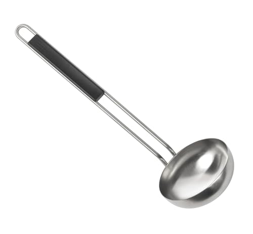 Kuhn Rikon Essential Ladle – Stainless Steel Bowl with Comfortable Handle for Serving Soups, Stews & Sauces