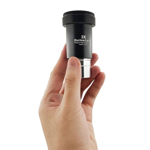 3X Barlow Lens 1.25 inch Telescope Accessory Fully Metal Multi-Coated Barlow Lens with M42 Thread Camera Connect Interface for Telescope Eyepiece 3X