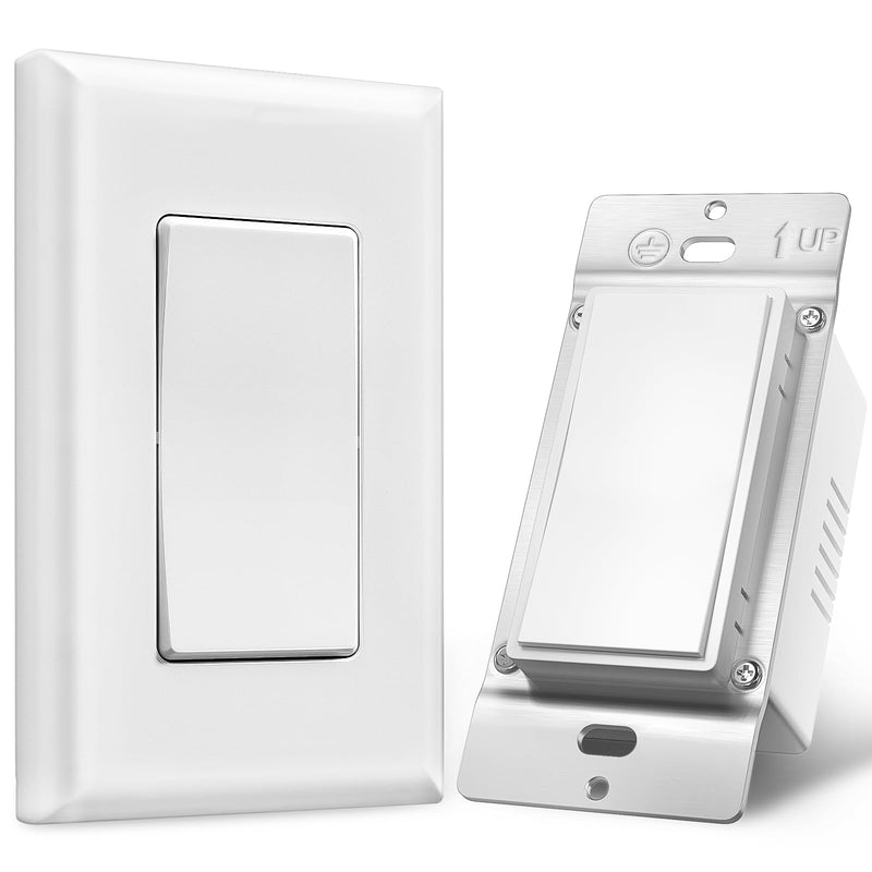 [Australia - AusPower] - Suraielec 3 Way Wireless Light Switch, Neutral Wire Required, Grounding, 15A High Power, 100ft Range, No Wiring No WiFi, Expandable Remote Control Light Switches for Lamp, Ceiling Light, Fan 