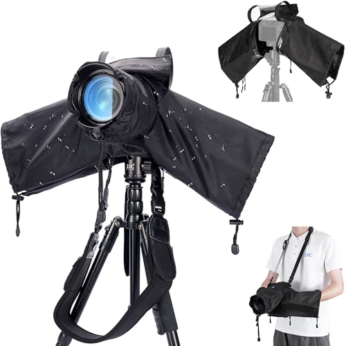 Waterproof Camera Rain Cover for Nikon Canon Sony Fujifilm (w Openable Window)BLACK