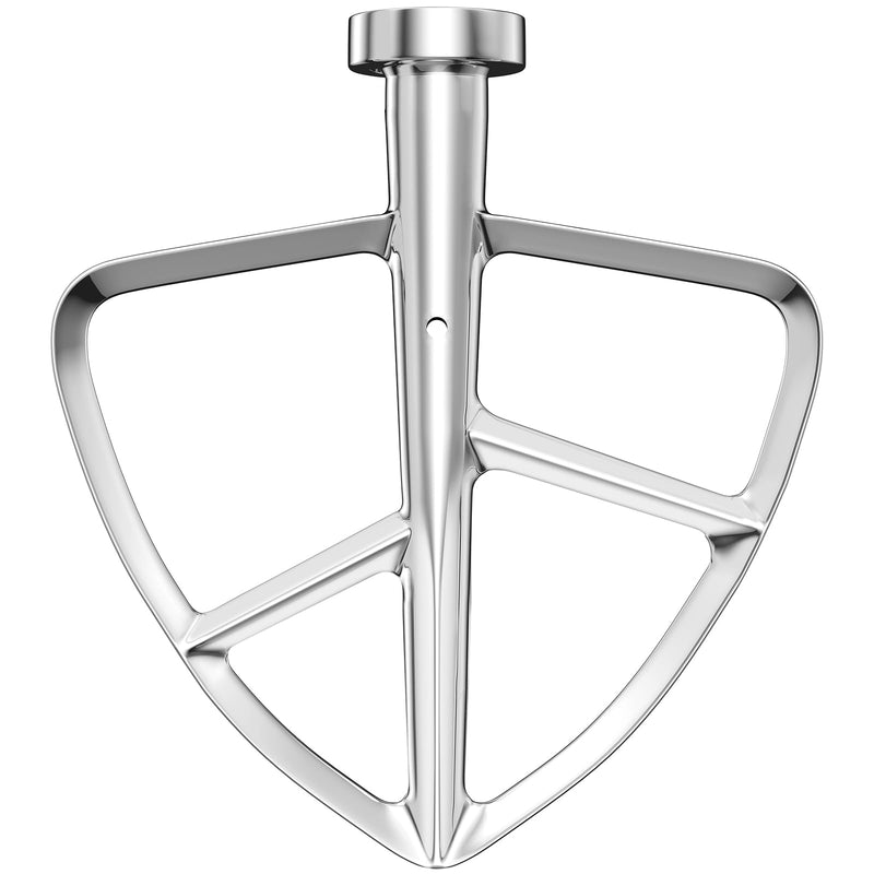 [Australia - AusPower] - Upgraded 5-6QT Stainless Steel Flat Mixer for KitchenAid Stand Mixer KitchenAid Paddle Attachment Accessory/Uncoated/Dishwasher Safe Replacement. Polished Surface, Easy to Clean and Disinfect. 5.5-6QT Flat Beater 