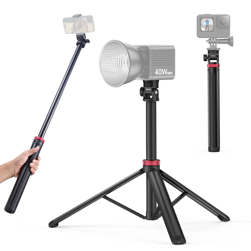 [Australia - AusPower] - ULANZI MT-79 Extendable Tripod Aluminum, 81" Portable Adjustable Light Stand with 1/4" Screw, 360° Ball Head Camera Phone Tripod for Camera Video Light Smartphone, Lightweight for Travel 