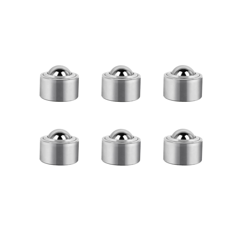 [Australia - AusPower] - Roller Ball Transfer Bearings Casters - Heavy Duty Conveyor Ball Transfer Unit for Transmission Equipment, 15.88mm Diameter Universal Rotation Roller,528 Lbs Total Load Capacity, 6 Pieces D-15.88 