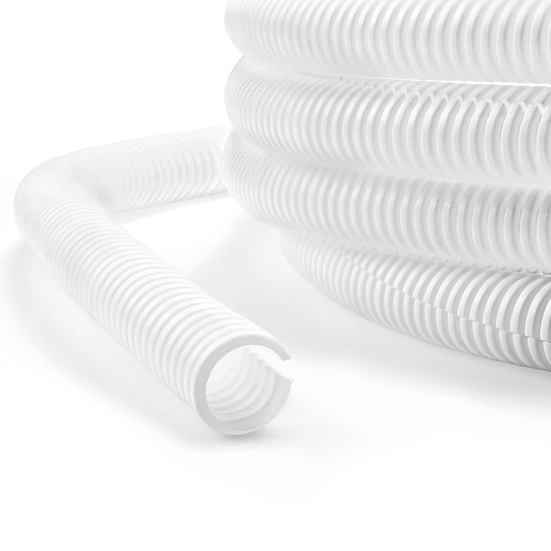[Australia - AusPower] - YCLYC 10ft 1/4inch Cable Management, White Wire Loom Tubing Cord Protector, Cable Sleeve Wire Wrap, Cord Wrap for Computer Cord Organizer, Office, Home, ect 1/4"-10ft 