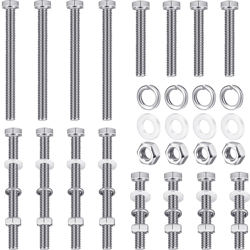 [Australia - AusPower] - 16 Pcs 304 Stainless Steel U Channel Sign Post Attachment Kit Sign Mounting Hardware Road Sign Hardware 2-3/4" and 1-1/2" Sign Post Mounting Bolts and Nuts for U Channel Post Accessories 16 