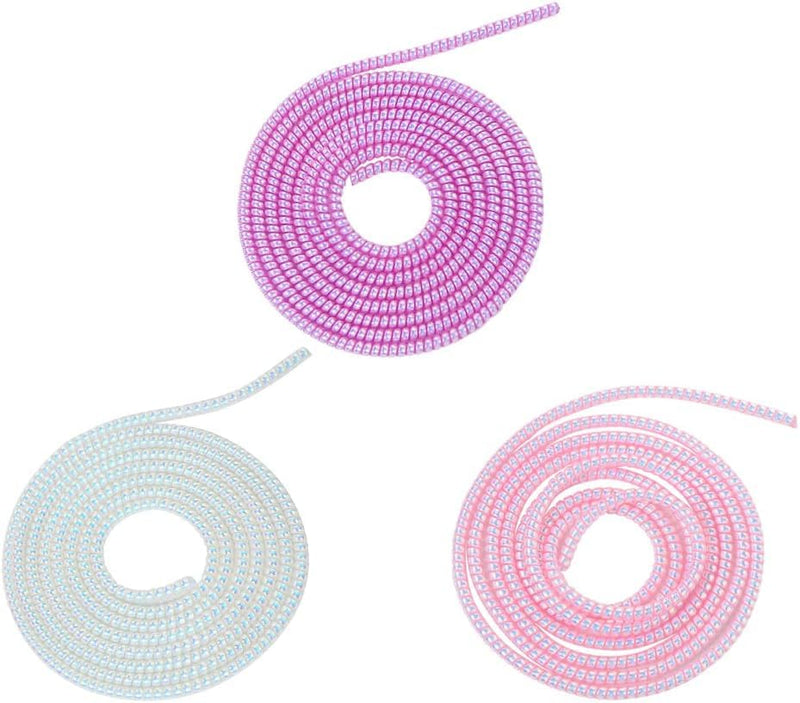 [Australia - AusPower] - 3Pcs Multicolored Cable Protector,1.55M Spiral Data Cable Protective Sleeve,Flexible Cable Wire Protector,Cable Sleeves for Phone Charge Cable, USB Data Cable 