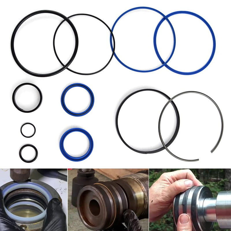 [Australia - AusPower] - Hydraulic Log Splitter Cylinder Rebuild Seal Kit for 4.0"Bore x 1.75" Rod Cylinder, Huskee Log Splitter Parts Hydraulic Cylinder Rebuild Kit (Pack of 11) For 4.0"Bore x 1.75" Rod Cylinde 
