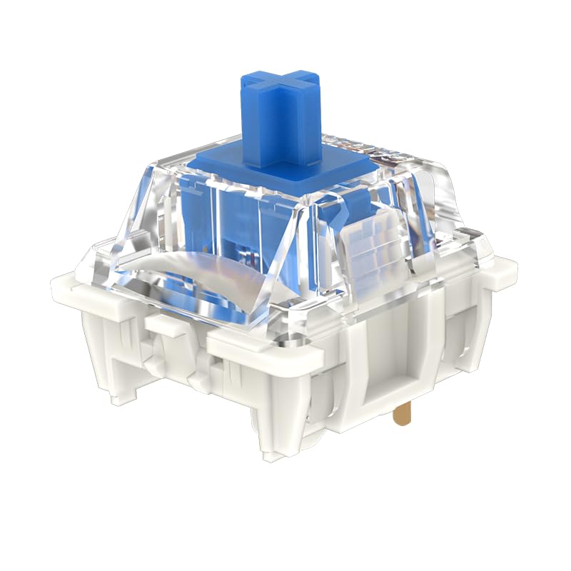 [Australia - AusPower] - Gateron G Blue Pro 3.0 Pre-lubed Switches 5pin Clicky for MX Mechanical Type Key Gaming Keyboard Switches, SMD RGB Light Plate Mounted Switches (70 Pcs-5pin, Blue) 70pcs-5pin 