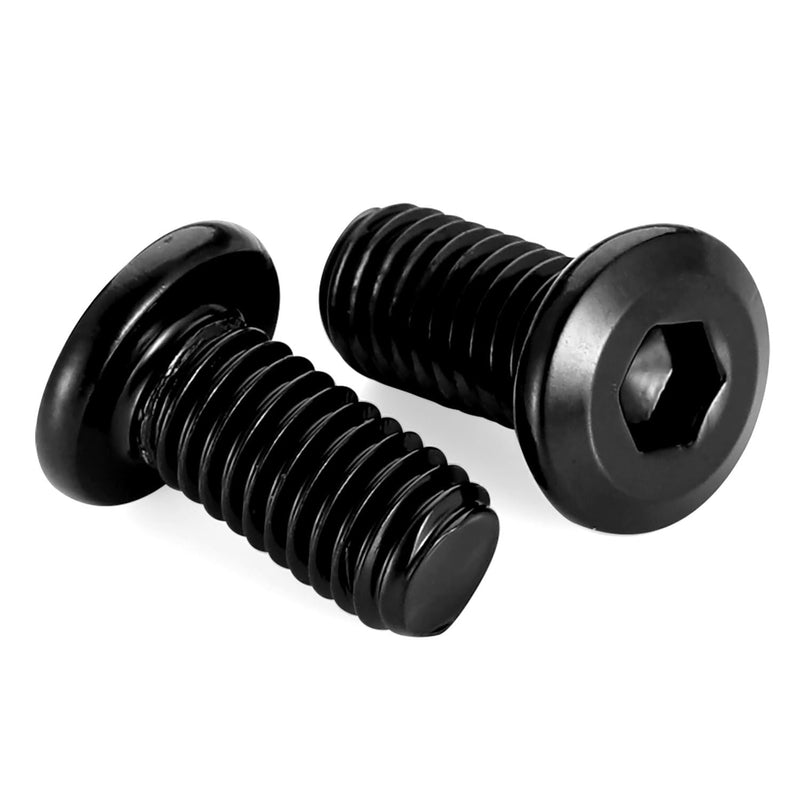 [Australia - AusPower] - M5 x 10mm Socket Cap Allen Bolts, Flat Round Head Socket Cap Screws, Furniture Screws, Carbon Steel, Full Thread, Black Oxide Finish, 30 PCS M5 x 10mm 