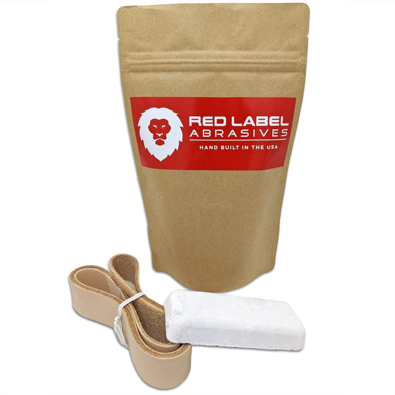 Red Label Abrasives 2 X 72 Inch Knife Maker's Leather Honing Strop Belt with Buffing Compound