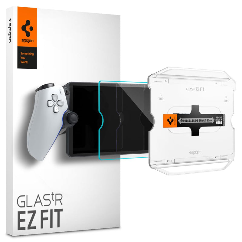 [Australia - AusPower] - Spigen Tempered Glass Screen Protector [GlasTR EZ FIT] designed for PlayStation Portal Remote Player - 1 Pack 