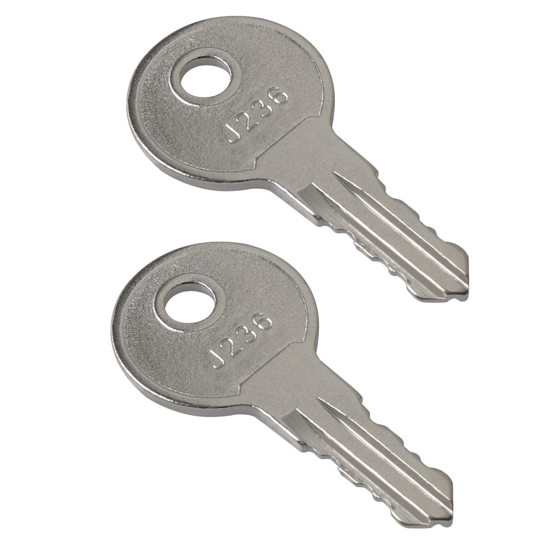 [Australia - AusPower] - J236-A J236 Key,New Door Lock Keys for Most Common Utility, Compartment, and Hatch Locks Used in The RV Industry(Silver - 2 pcs) 