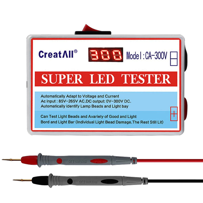 Weytoll TV Backlight Tester LED AC 300V Lamp Beads Light Bar TV Backlight Capacitance Tester Diode Voltage with Switch