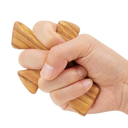 Yookin Olive Wood Prayer Cross for Hand, Hand Carved Clinging Cross, Wooden Palm Cross for Prayer,Christian Comfort Gift for Men Women, 4.72 Inch B