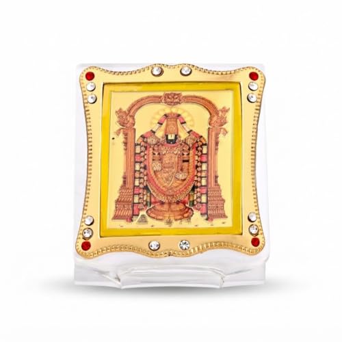 Shree Balaji Idol – Lord Venkateswara Statue for Car Dashboard, Home Temple, Office Desk, Hindu Lord Tirupati Balaji God Figurine Showpiece, Spiritual Décor & Devotional Gift