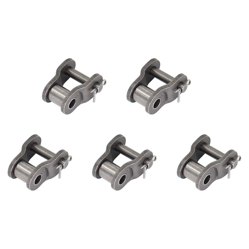 [Australia - AusPower] - 5PCS Roller Chain Offset Half Link 06B, 3/8 Inch Pitch Carbon Steel Crank Link, Standard Chain End Connector Split Links for 06B Chain 06B offset 5 