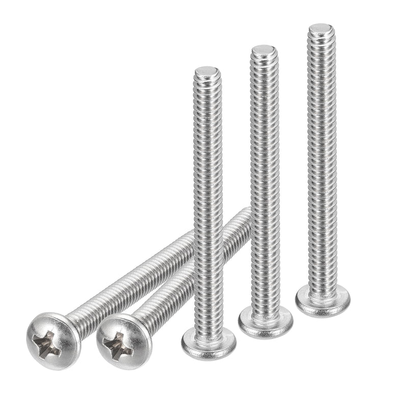 [Australia - AusPower] - #10-24x2 Pan Head Machine Screws, 25Pcs 304 Stainless Steel, Phillips Drive, UNC Full Thread, Bright Finish, Screws Bolts Kit #10-24x2" 25 