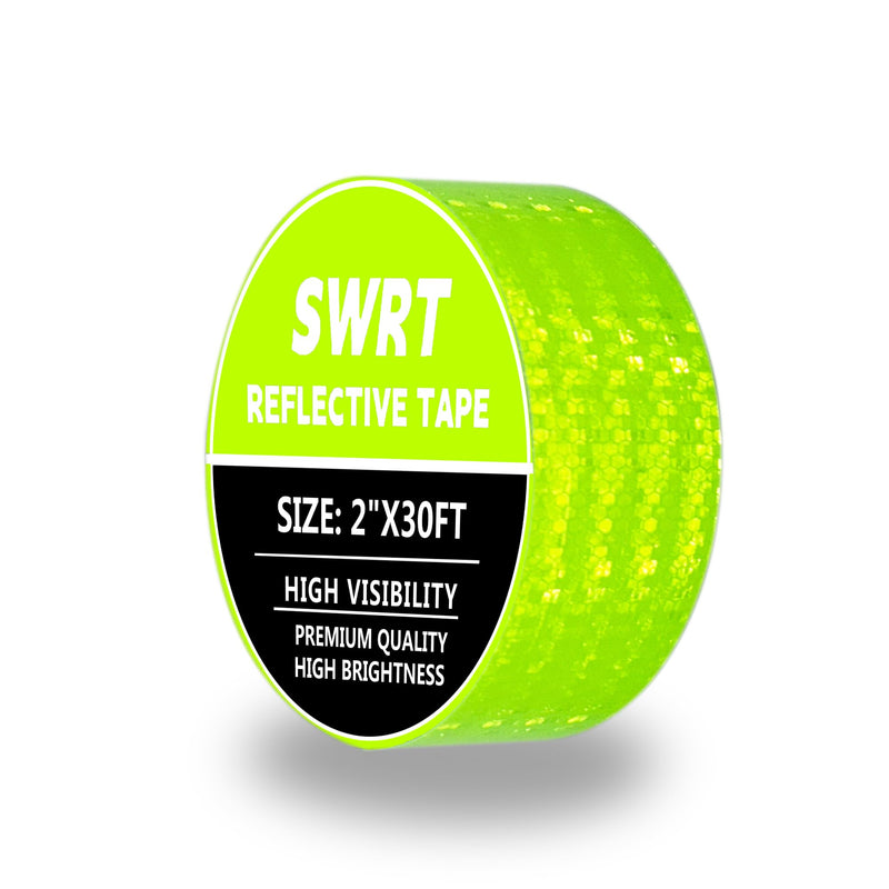 [Australia - AusPower] - Reflective Tape 2 Inch x 30 Feet DOT-C2 Shining Star Fade Resistant Green Reflective Tape Outdoor Waterproof Strong Adhesive Safety Warning Tape Reflector Conspicuity Tape for Trailer Trucks Bike 2IN x 30FT 