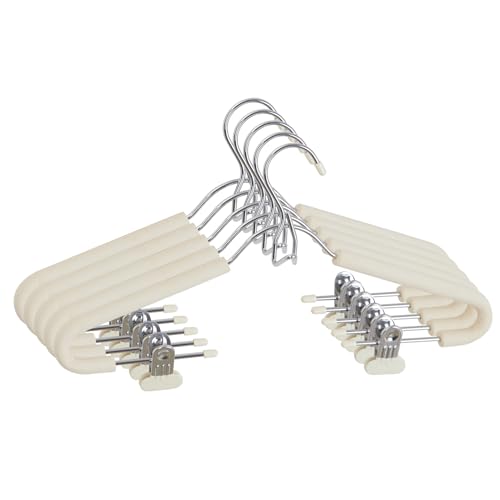 Foam Padded Clips Hooks Women Men Clothing Suit Pack Pants Hangers Beige 5 Beige 5 Pack Pants Clips