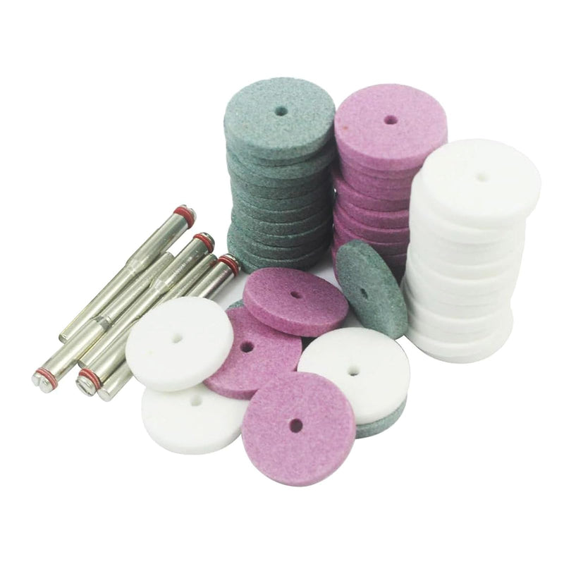 [Australia - AusPower] - 𝐉𝐔𝐍𝐋𝐈𝐗𝐍 50 Pcs Rotary Grinding Stone Wheels - 1/8" Shank Aluminum Oxide Mounted Grinding Wheel Sharpening Kits for Dremel 