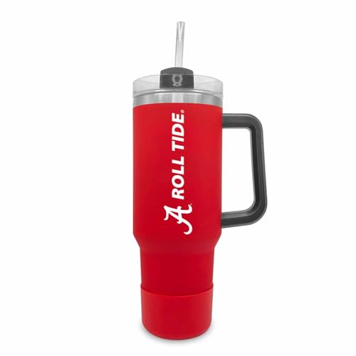 Alabama Crimson Tide 40 oz Tumbler with Handle and Straw - Crimson Alabama Crimson Tide 40 Ounces